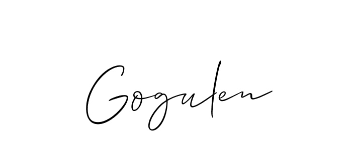 Also we have Gogulen name is the best signature style. Create professional handwritten signature collection using Allison_Script autograph style. Gogulen signature style 2 images and pictures png