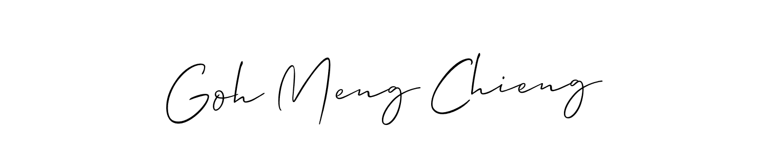 Design your own signature with our free online signature maker. With this signature software, you can create a handwritten (Allison_Script) signature for name Goh Meng Chieng. Goh Meng Chieng signature style 2 images and pictures png