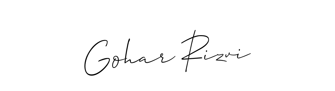 Design your own signature with our free online signature maker. With this signature software, you can create a handwritten (Allison_Script) signature for name Gohar Rizvi. Gohar Rizvi signature style 2 images and pictures png