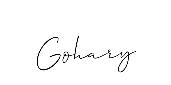 Gohary stylish signature style. Best Handwritten Sign (Allison_Script) for my name. Handwritten Signature Collection Ideas for my name Gohary. Gohary signature style 2 images and pictures png