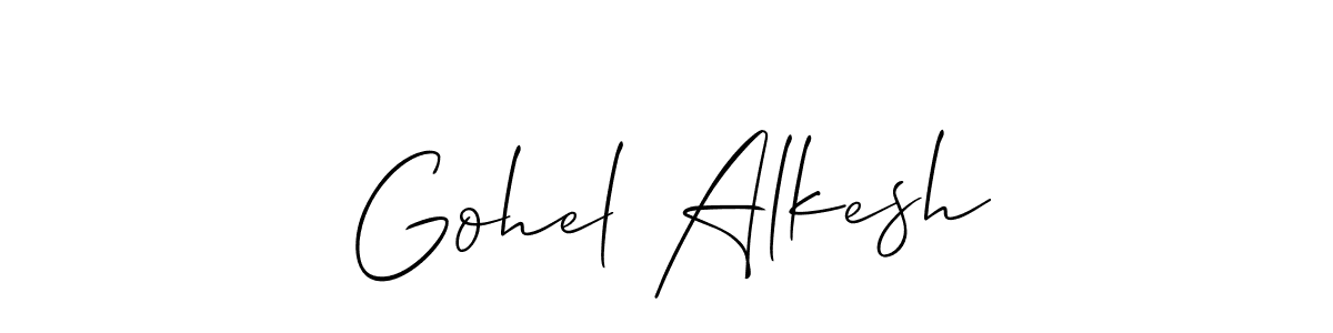 How to Draw Gohel Alkesh signature style? Allison_Script is a latest design signature styles for name Gohel Alkesh. Gohel Alkesh signature style 2 images and pictures png