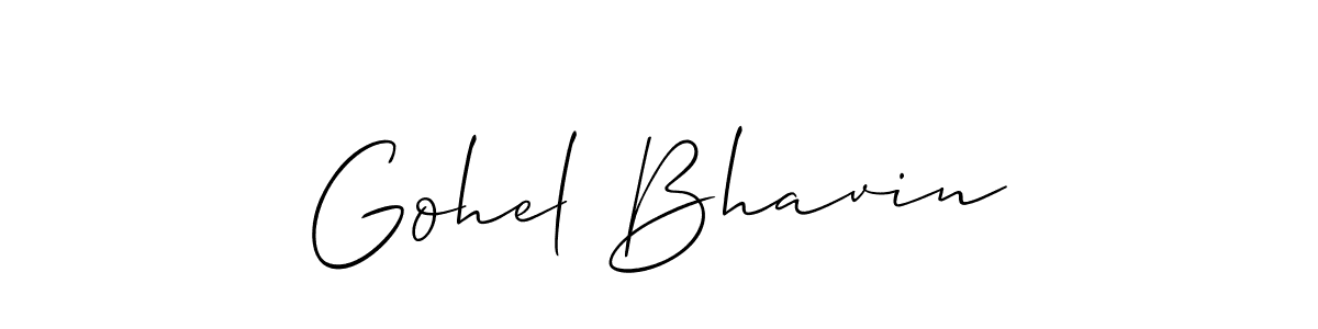 Gohel Bhavin stylish signature style. Best Handwritten Sign (Allison_Script) for my name. Handwritten Signature Collection Ideas for my name Gohel Bhavin. Gohel Bhavin signature style 2 images and pictures png