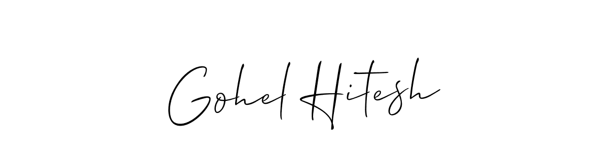 Similarly Allison_Script is the best handwritten signature design. Signature creator online .You can use it as an online autograph creator for name Gohel Hitesh. Gohel Hitesh signature style 2 images and pictures png