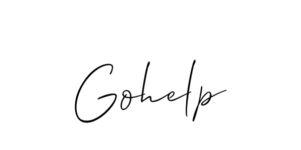 Also You can easily find your signature by using the search form. We will create Gohelp name handwritten signature images for you free of cost using Allison_Script sign style. Gohelp signature style 2 images and pictures png