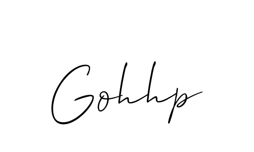 You should practise on your own different ways (Allison_Script) to write your name (Gohhp) in signature. don't let someone else do it for you. Gohhp signature style 2 images and pictures png