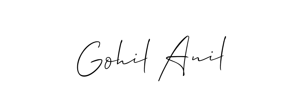 Create a beautiful signature design for name Gohil Anil. With this signature (Allison_Script) fonts, you can make a handwritten signature for free. Gohil Anil signature style 2 images and pictures png