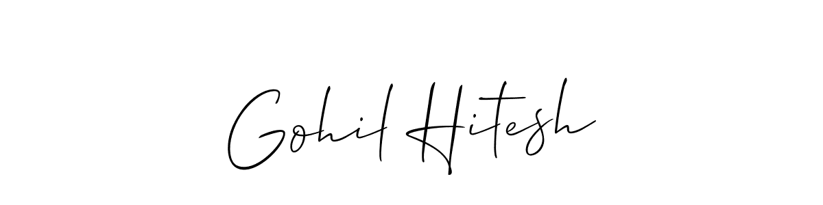 You should practise on your own different ways (Allison_Script) to write your name (Gohil Hitesh) in signature. don't let someone else do it for you. Gohil Hitesh signature style 2 images and pictures png