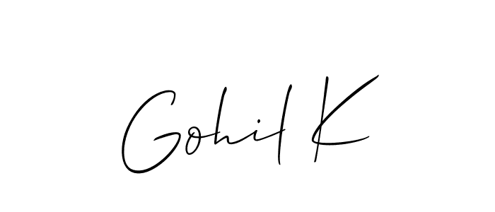 Once you've used our free online signature maker to create your best signature Allison_Script style, it's time to enjoy all of the benefits that Gohil K name signing documents. Gohil K signature style 2 images and pictures png