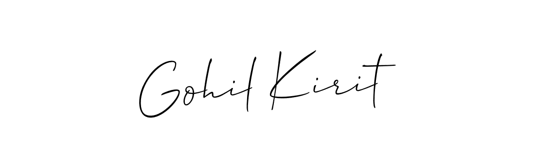 How to make Gohil Kirit signature? Allison_Script is a professional autograph style. Create handwritten signature for Gohil Kirit name. Gohil Kirit signature style 2 images and pictures png