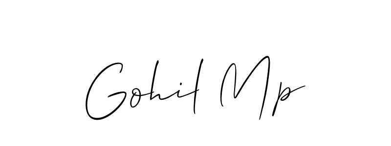 Gohil Mp stylish signature style. Best Handwritten Sign (Allison_Script) for my name. Handwritten Signature Collection Ideas for my name Gohil Mp. Gohil Mp signature style 2 images and pictures png