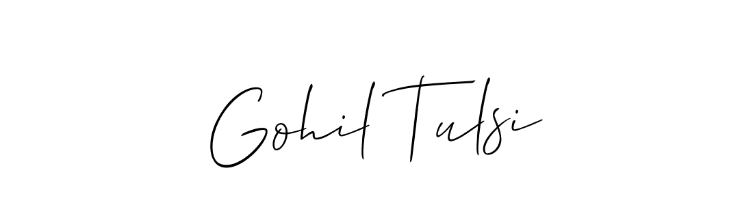 You can use this online signature creator to create a handwritten signature for the name Gohil Tulsi. This is the best online autograph maker. Gohil Tulsi signature style 2 images and pictures png