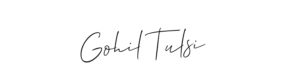 You can use this online signature creator to create a handwritten signature for the name Gohil Tulsi. This is the best online autograph maker. Gohil Tulsi signature style 2 images and pictures png