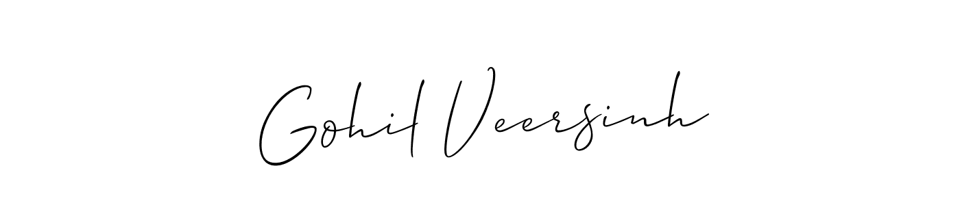 How to make Gohil Veersinh signature? Allison_Script is a professional autograph style. Create handwritten signature for Gohil Veersinh name. Gohil Veersinh signature style 2 images and pictures png