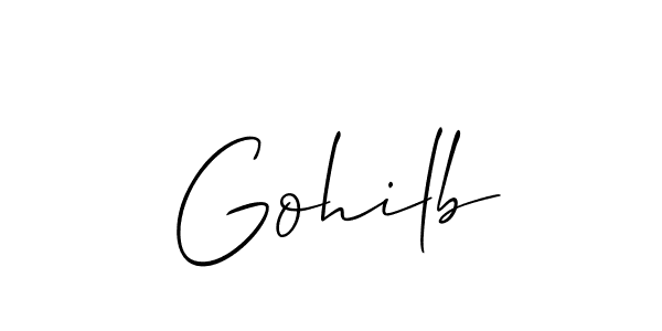 How to Draw Gohilb signature style? Allison_Script is a latest design signature styles for name Gohilb. Gohilb signature style 2 images and pictures png
