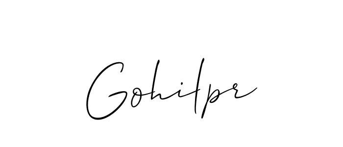 Gohilpr stylish signature style. Best Handwritten Sign (Allison_Script) for my name. Handwritten Signature Collection Ideas for my name Gohilpr. Gohilpr signature style 2 images and pictures png