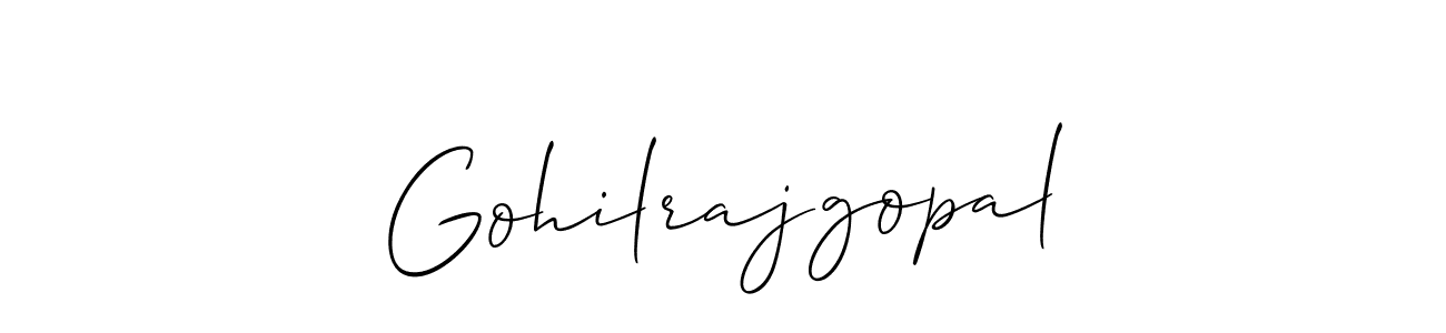 How to make Gohilrajgopal name signature. Use Allison_Script style for creating short signs online. This is the latest handwritten sign. Gohilrajgopal signature style 2 images and pictures png