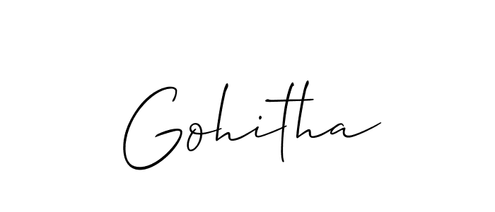Use a signature maker to create a handwritten signature online. With this signature software, you can design (Allison_Script) your own signature for name Gohitha. Gohitha signature style 2 images and pictures png