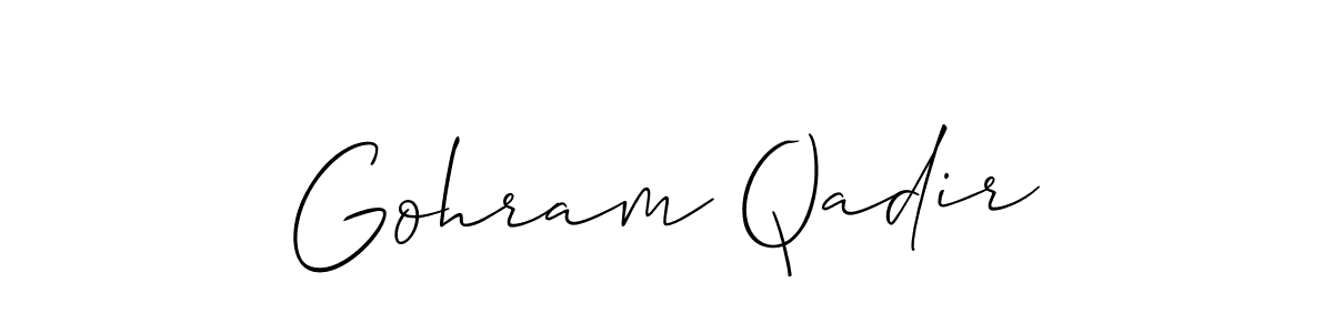 Check out images of Autograph of Gohram Qadir name. Actor Gohram Qadir Signature Style. Allison_Script is a professional sign style online. Gohram Qadir signature style 2 images and pictures png