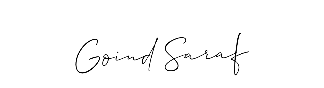See photos of Goind Saraf official signature by Spectra . Check more albums & portfolios. Read reviews & check more about Allison_Script font. Goind Saraf signature style 2 images and pictures png