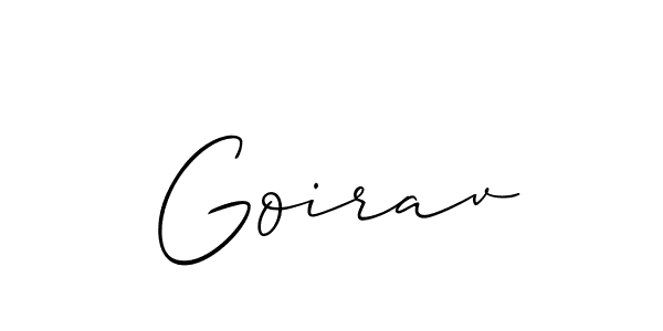 Make a short Goirav signature style. Manage your documents anywhere anytime using Allison_Script. Create and add eSignatures, submit forms, share and send files easily. Goirav signature style 2 images and pictures png