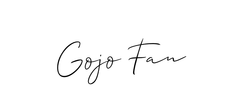 How to make Gojo Fan name signature. Use Allison_Script style for creating short signs online. This is the latest handwritten sign. Gojo Fan signature style 2 images and pictures png