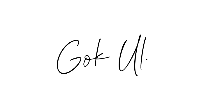 You should practise on your own different ways (Allison_Script) to write your name (Gok Ul.) in signature. don't let someone else do it for you. Gok Ul. signature style 2 images and pictures png