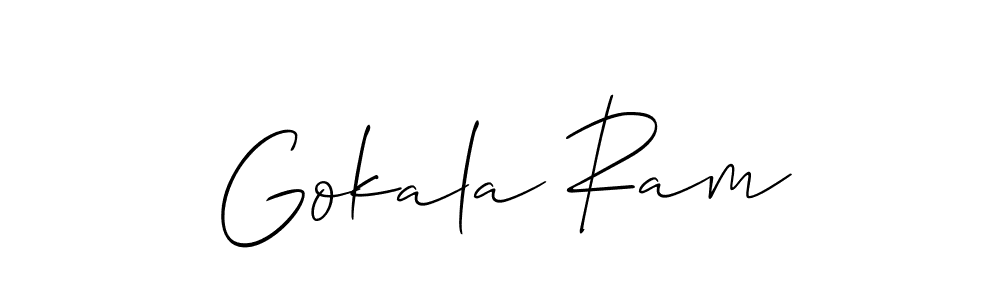 if you are searching for the best signature style for your name Gokala Ram. so please give up your signature search. here we have designed multiple signature styles  using Allison_Script. Gokala Ram signature style 2 images and pictures png