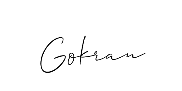 Also we have Gokran name is the best signature style. Create professional handwritten signature collection using Allison_Script autograph style. Gokran signature style 2 images and pictures png