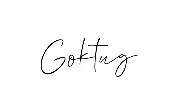 How to Draw Goktug signature style? Allison_Script is a latest design signature styles for name Goktug. Goktug signature style 2 images and pictures png
