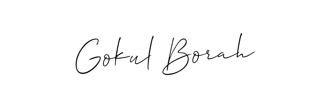 Best and Professional Signature Style for Gokul Borah. Allison_Script Best Signature Style Collection. Gokul Borah signature style 2 images and pictures png
