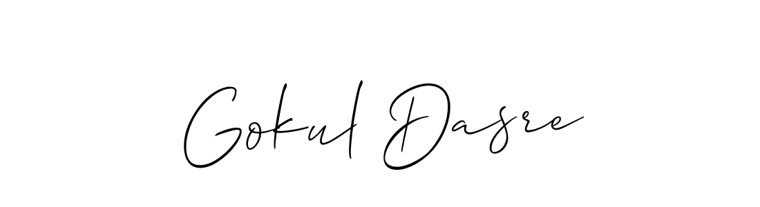 if you are searching for the best signature style for your name Gokul Dasre. so please give up your signature search. here we have designed multiple signature styles  using Allison_Script. Gokul Dasre signature style 2 images and pictures png