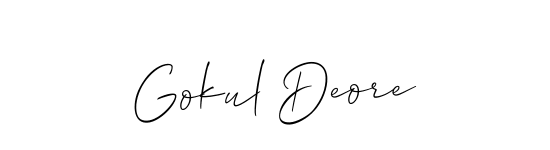 Best and Professional Signature Style for Gokul Deore. Allison_Script Best Signature Style Collection. Gokul Deore signature style 2 images and pictures png