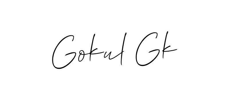 How to make Gokul Gk signature? Allison_Script is a professional autograph style. Create handwritten signature for Gokul Gk name. Gokul Gk signature style 2 images and pictures png