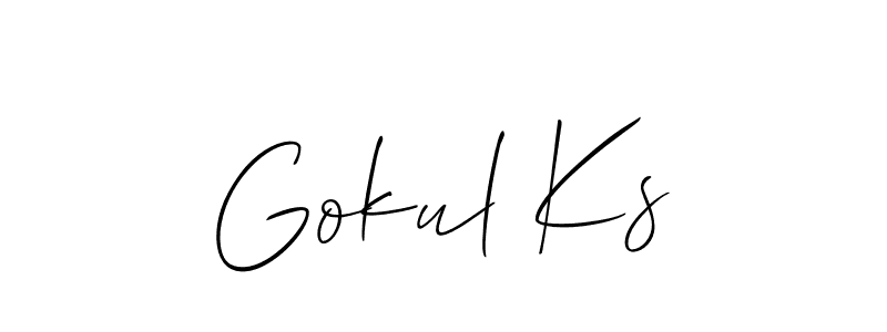 Make a beautiful signature design for name Gokul Ks. Use this online signature maker to create a handwritten signature for free. Gokul Ks signature style 2 images and pictures png