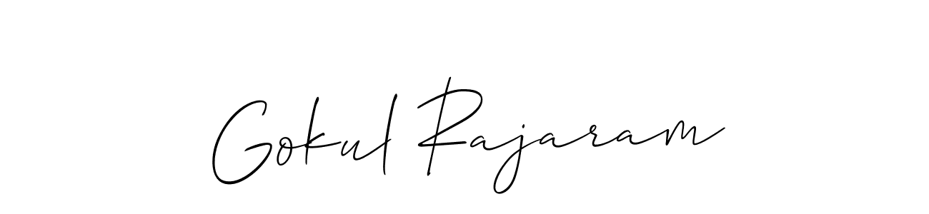 Design your own signature with our free online signature maker. With this signature software, you can create a handwritten (Allison_Script) signature for name Gokul Rajaram. Gokul Rajaram signature style 2 images and pictures png