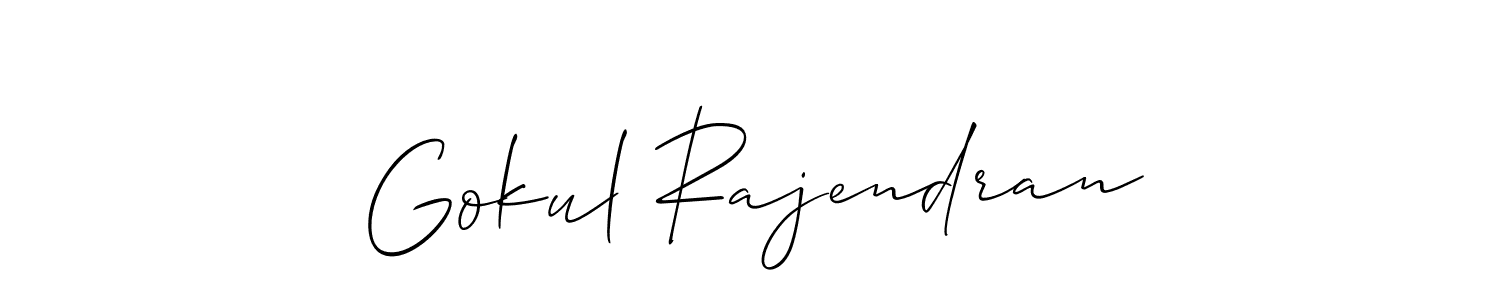 You should practise on your own different ways (Allison_Script) to write your name (Gokul Rajendran) in signature. don't let someone else do it for you. Gokul Rajendran signature style 2 images and pictures png