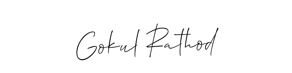 if you are searching for the best signature style for your name Gokul Rathod. so please give up your signature search. here we have designed multiple signature styles  using Allison_Script. Gokul Rathod signature style 2 images and pictures png