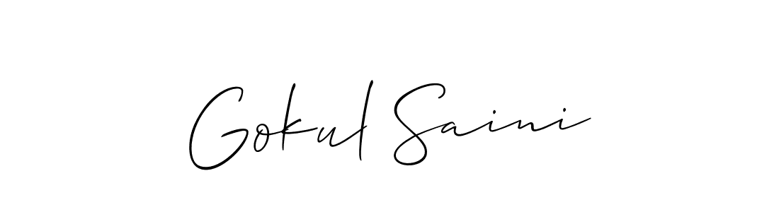 See photos of Gokul Saini official signature by Spectra . Check more albums & portfolios. Read reviews & check more about Allison_Script font. Gokul Saini signature style 2 images and pictures png