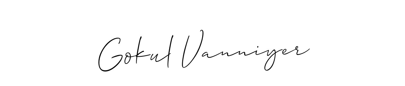 You can use this online signature creator to create a handwritten signature for the name Gokul Vanniyer. This is the best online autograph maker. Gokul Vanniyer signature style 2 images and pictures png