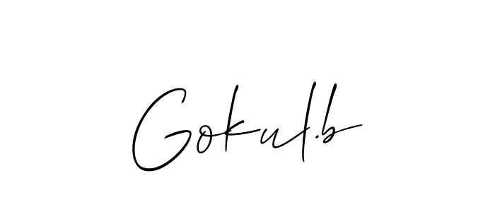 You should practise on your own different ways (Allison_Script) to write your name (Gokul.b) in signature. don't let someone else do it for you. Gokul.b signature style 2 images and pictures png