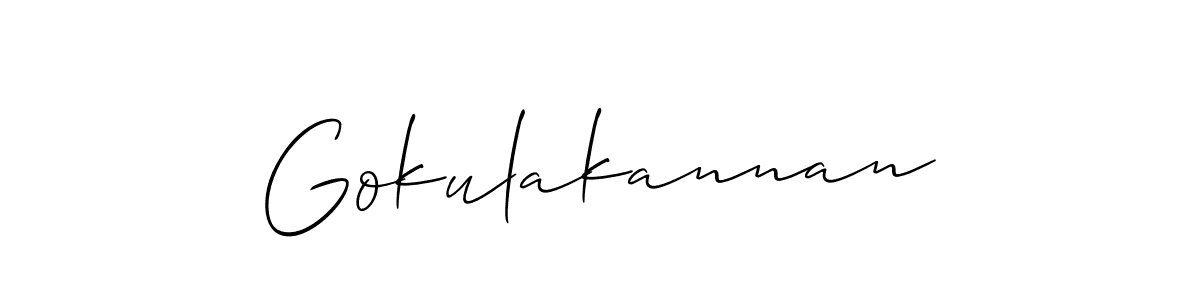 Also You can easily find your signature by using the search form. We will create Gokulakannan name handwritten signature images for you free of cost using Allison_Script sign style. Gokulakannan signature style 2 images and pictures png