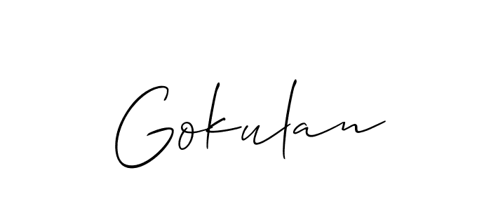 The best way (Allison_Script) to make a short signature is to pick only two or three words in your name. The name Gokulan include a total of six letters. For converting this name. Gokulan signature style 2 images and pictures png