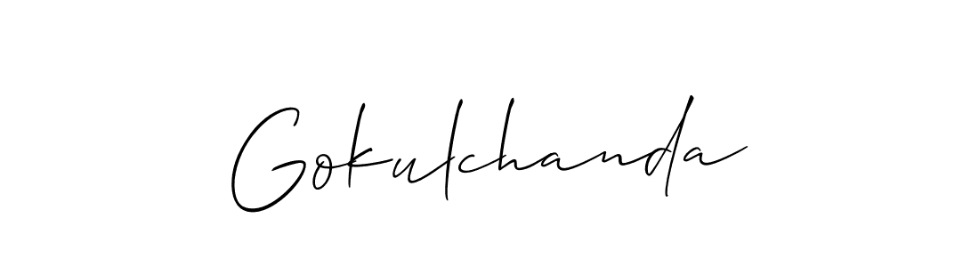 Make a beautiful signature design for name Gokulchanda. Use this online signature maker to create a handwritten signature for free. Gokulchanda signature style 2 images and pictures png