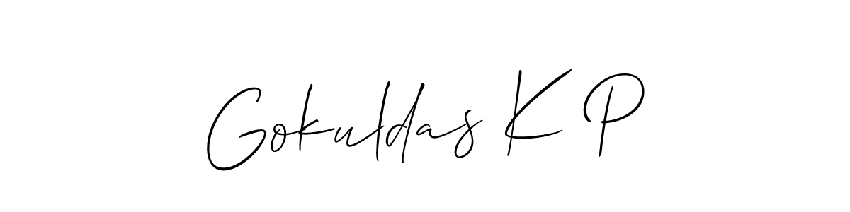 Make a beautiful signature design for name Gokuldas K P. Use this online signature maker to create a handwritten signature for free. Gokuldas K P signature style 2 images and pictures png