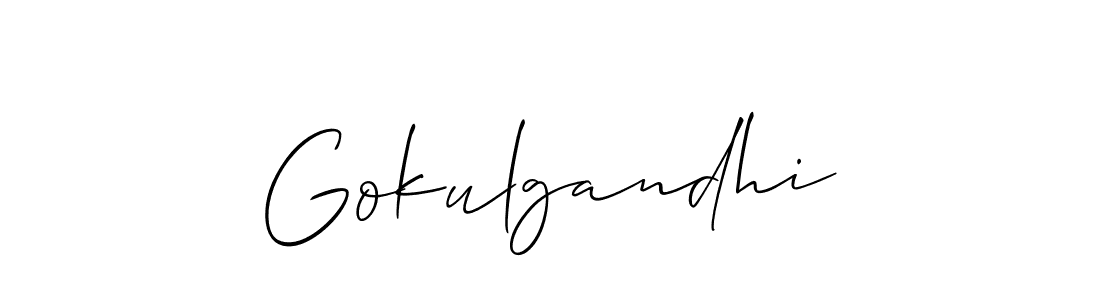 The best way (Allison_Script) to make a short signature is to pick only two or three words in your name. The name Gokulgandhi include a total of six letters. For converting this name. Gokulgandhi signature style 2 images and pictures png