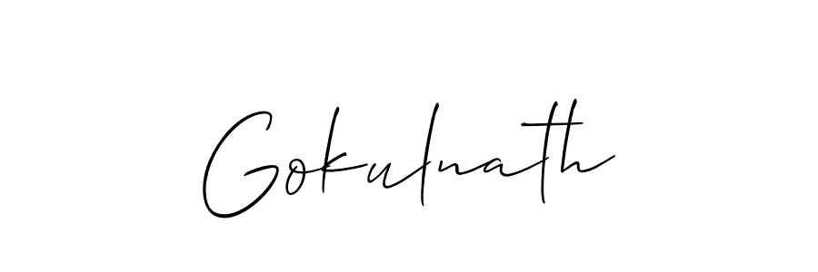 Similarly Allison_Script is the best handwritten signature design. Signature creator online .You can use it as an online autograph creator for name Gokulnath. Gokulnath signature style 2 images and pictures png