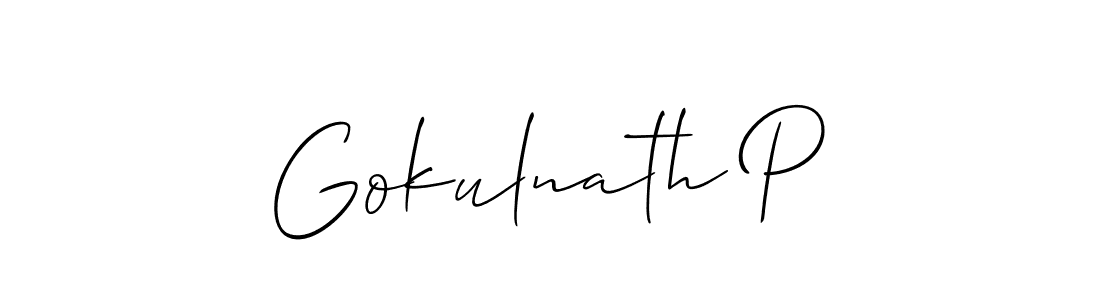 How to Draw Gokulnath P signature style? Allison_Script is a latest design signature styles for name Gokulnath P. Gokulnath P signature style 2 images and pictures png