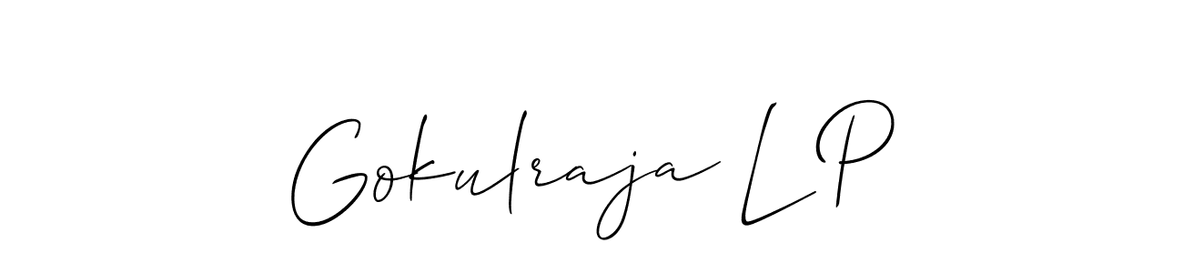 Check out images of Autograph of Gokulraja L P name. Actor Gokulraja L P Signature Style. Allison_Script is a professional sign style online. Gokulraja L P signature style 2 images and pictures png