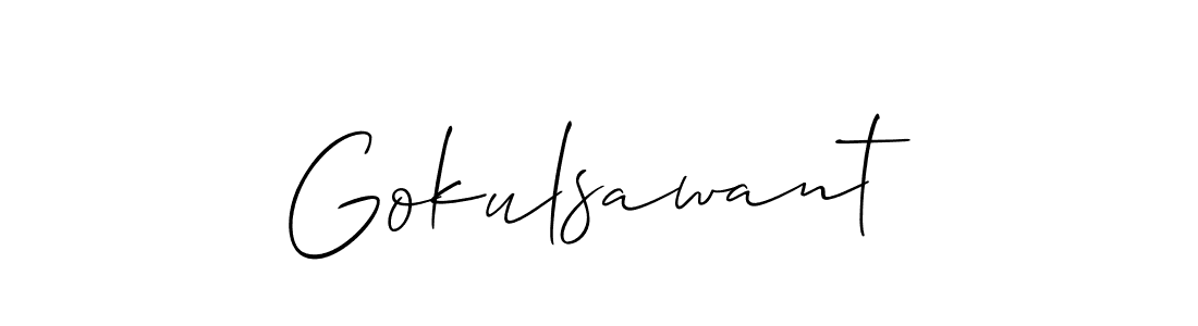 This is the best signature style for the Gokulsawant name. Also you like these signature font (Allison_Script). Mix name signature. Gokulsawant signature style 2 images and pictures png