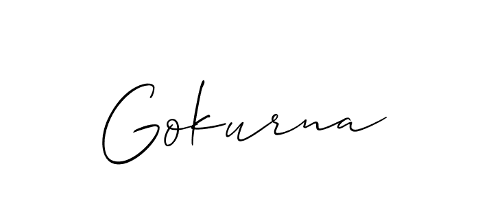 Also we have Gokurna name is the best signature style. Create professional handwritten signature collection using Allison_Script autograph style. Gokurna signature style 2 images and pictures png